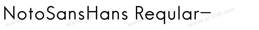NotoSansHans Reqular字体转换